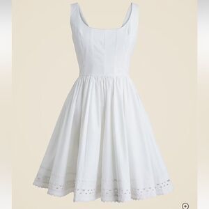 J. Crew Fit & Flare Dress Lace White Size 4